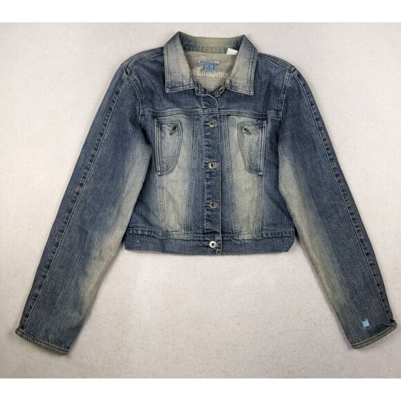 AZZURE - WOMEN'S DISTRESSED DENIM JACKET - SIZE M - Picture 2 of 8